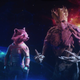 Rocket and Groot in front of outer space